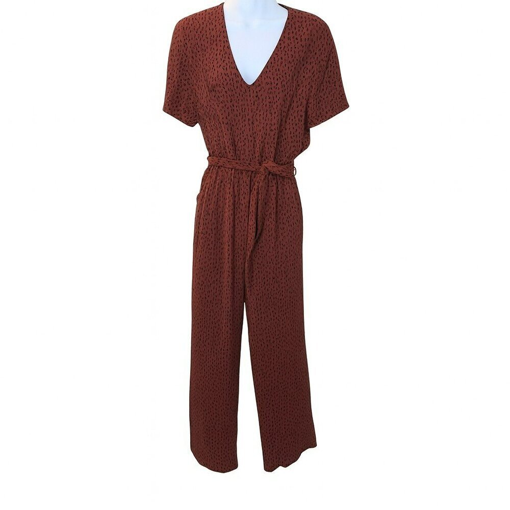 Rails Jumpsuit Size Medium Rust Spotted Wide Leg … - image 2